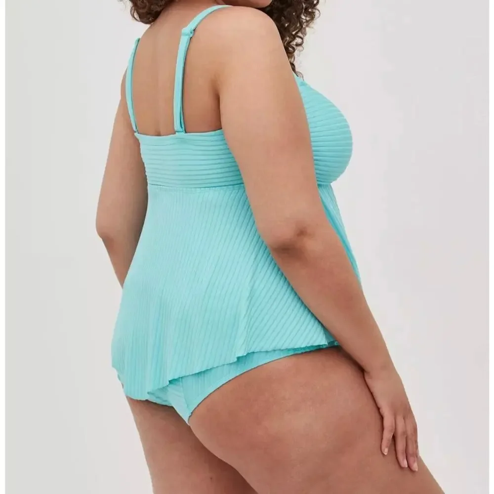 Torrid Plus Size Tankini & High-Waisted Swim Set 1X